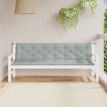 vidaXL Coussins de banc de jardin lot de 2 gris clair mélangé tissu