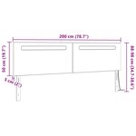 vidaXL Tête de lit LED Cappuccino 200 cm Cuir synthétique