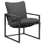 vidaXL Ensemble de canapé de jardin 3 Pièces Noir et anthracite Acier