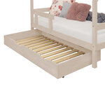 Tiroir de lit 120 x 160 avec sommier BUDDY - beige
