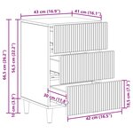 vidaXL Cabinet de chevet Chêne Sonoma 43 x 41 x 66 5 cm
