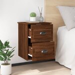 vidaXL Tables de chevet murales 2 Pièces Chêne marron 41 5x36x53 cm