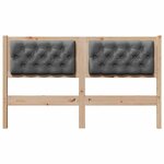 vidaXL Tête de lit marron et gris foncé 150 cm Bois massif en pin