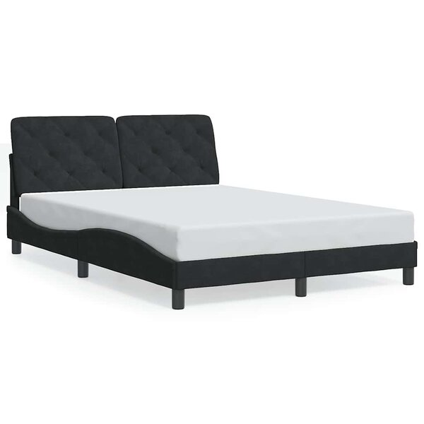 vidaXL Cadre de lit sans matelas noir 120x200 cm velours