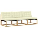 vidaXL Sofa de milieu extérieur Bois d'Acacia Massif Blanc