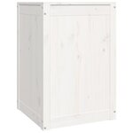 vidaXL Boîte à linge Blanc 44x44x66 cm Bois massif de pin