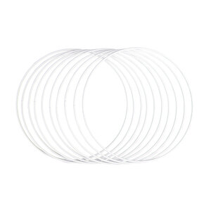 Anneaux en métal Blanc 20cm 10 pièces