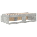 vidaXL Cadre de lit de rangement Gris béton 75x190 cm