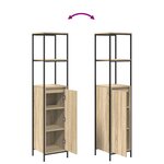 vidaXL Meuble de salle de bain avec étagères chêne sonoma 36x35x165 cm