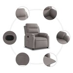 vidaXL Fauteuil inclinable Taupe Tissu