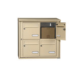 Bloc collectif leabox.com  2x2  grade 3  simple face  Extérieur  fixation murale  Beige RAL 1001 finition brillante