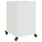 vidaXL Table de chevet blanc 36x39x59 cm acier