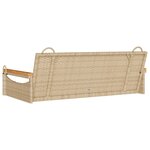 vidaXL Balancelle beige 109x62x40 cm résine tressée