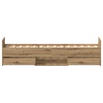 vidaXL Cadre de lit sans matelas Chêne artisanal 75x190 cm Bois d'ingénierie