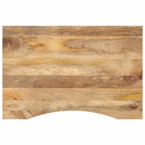 vidaXL Dessus de bureau avec courbe 80x60x2 5 cm manguier massif brut