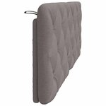 vidaXL Coussin de tête de lit taupe 140 cm tissu