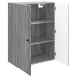 vidaXL Armoire Murale 66 x 34 5 x 90 cm Bois d'ingénierie Sonoma gris