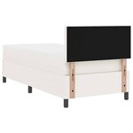 vidaXL Lit à ressorts Manuel Crème et Blanc 203 x 80 x 88 cm