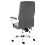 vidaXL Chaise de bureau de massage Gris Similicuir