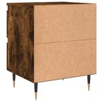 vidaXL Tables de chevet 2 Pièces chêne fumé 40x35x50 cm bois ingénierie