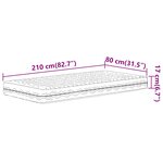 vidaXL Matelas en mousse blanc 80x210 cm dureté H2 H3
