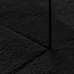 vidaXL Tapis HUARTE à poils courts doux et lavable noir Ø 100 cm