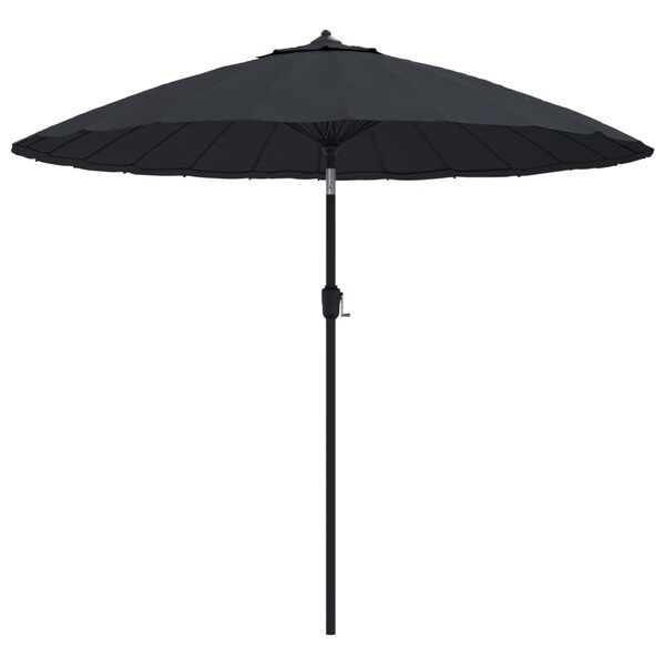 vidaXL Parasol d'extérieur avec mât en aluminium 270 cm noir