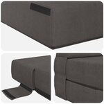 vidaXL Canapé-lit pliable Gris foncé 70 x 80 x 60 cm Tissu