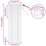 vidaXL Store de Fenêtre avec des rideaux Autre Blanc 80 x 130 cm Aluminium