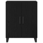 vidaXL Haut Armoire Montage mural 2 Pièces Chêne noir 69 5 x 34 x 180 cm