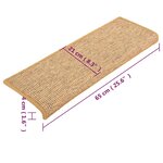 vidaXL Tapis d'escalier auto-adhésifs 15 Pièces Orange 65x21x4 cm