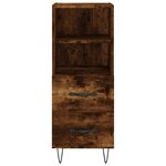 vidaXL Buffet Chêne fumé 34 5x34x90 cm Bois d'ingénierie