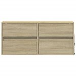 vidaXL Meuble TV mural avec lumières LED chêne sonoma 100x31x45 cm