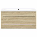 vidaXL Ensemble de meubles de salle de bain 2 Pièces chêne sonoma