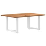 vidaXL Table à manger marron clair bois de chêne massif rectangulaire
