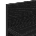 vidaXL Porte-manteau mural avec étagère Chêne noir 100 x 10.5 x 18 cm