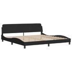 vidaXL Cadre de lit sans matelas Hanko noir 200x200 cm velours