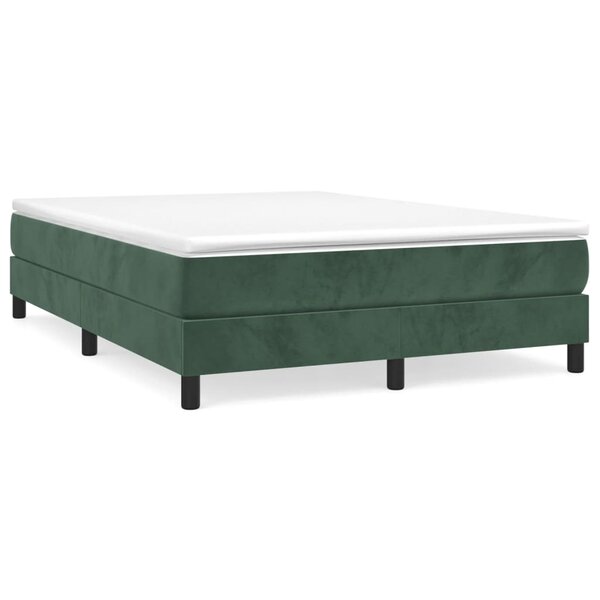 vidaXL Cadre de lit sans matelas vert foncé 140x200 cm velours