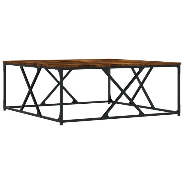 vidaXL Table basse chêne fumé 100x100x40 cm bois d'ingénierie