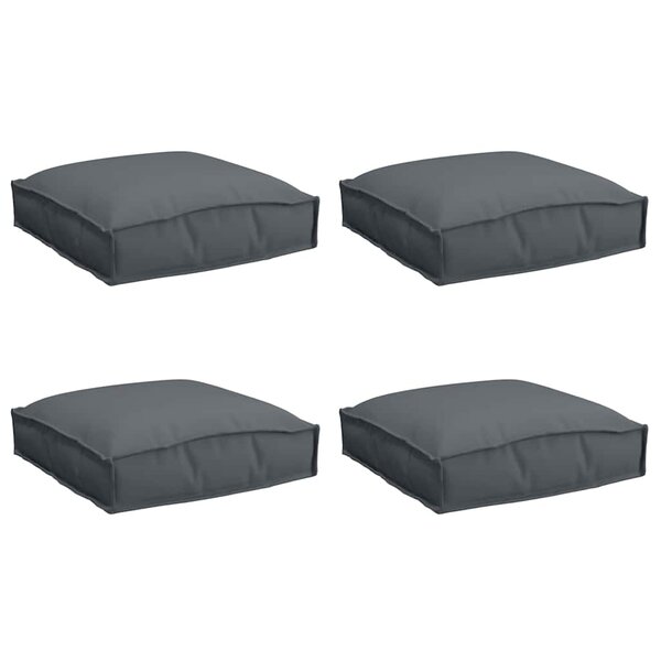 vidaXL Coussin pour assise de palette 4 Pièces Anthracite 40 x 40 x 8 cm