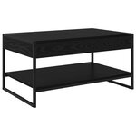 vidaXL Table basse Chêne noir 80 x 50 x 40 cm Bois d'ingénierie