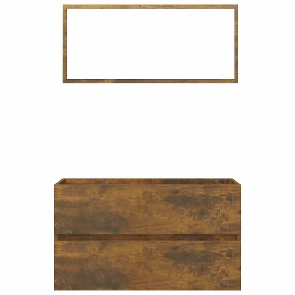 vidaXL Ensemble de meubles de salle de bain 2 Pièces Chêne fumé