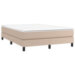 vidaXL Sommier à lattes de lit avec matelas Cappuccino 140x190 cm