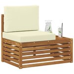 vidaXL Canapé d'extérieur extrémité Naturel 91 x 63 x 73 cm