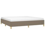 vidaXL Cadre de lit sans matelas taupe 200x200 cm tissu