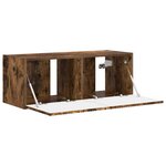 vidaXL Meuble TV mural Chêne fumé 60 x 31 x 29.5 cm Bois d'ingénierie