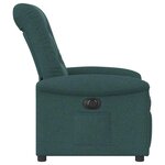 vidaXL Fauteuil inclinable électrique Vert foncé Tissu