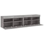 vidaXL Meubles TV muraux et lumières LED 2Pièces sonoma gris 80x30x40 cm
