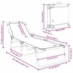 vidaXL Chaise longue pliante 2 Pièces Noir 56 x 189 x 87 cm tissu