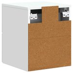 vidaXL Cabinet de chevet mural 2 pc Blanc 34 5 x 33 x 40 cm